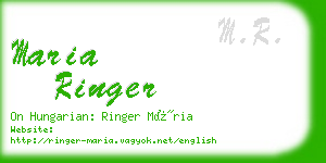 maria ringer business card